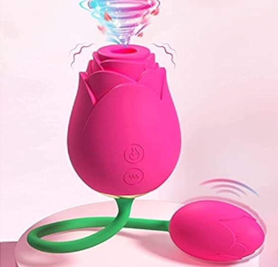 Double Ended Rose Sucker Vibrator Naughty But Nice Double Ended Rose Sucker Vibrator Naughty But Nice