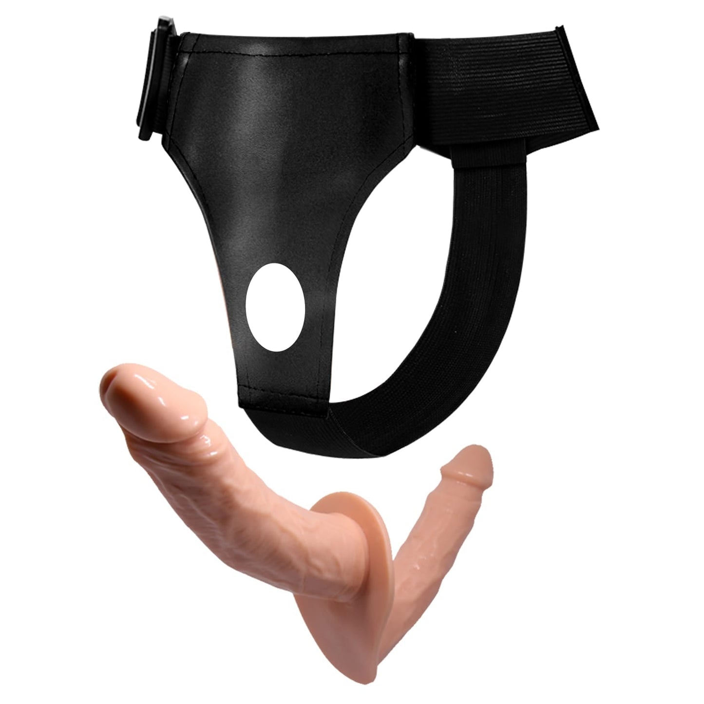 Baile™ Ultra Passionate Harness Inflatable Double Dildo Strap On