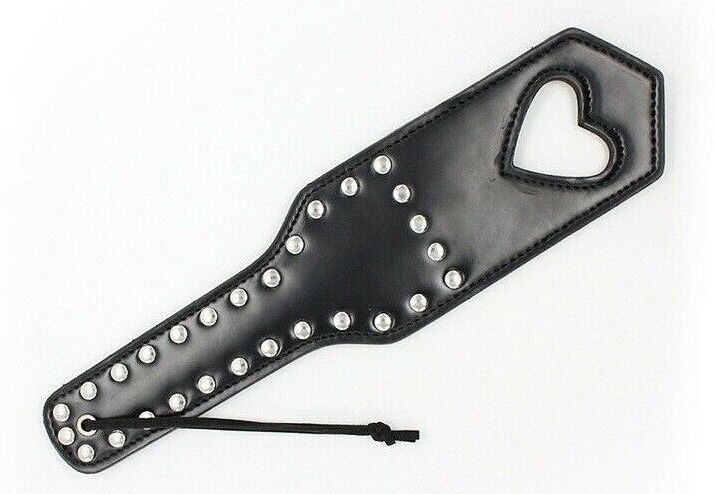 BDSM Pleather Spanking Paddle with Heart Cut-Out