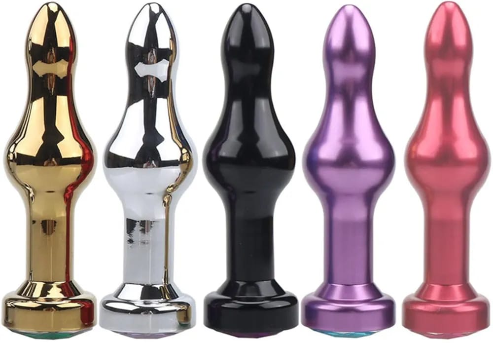 Blue 90mm Steel Butt Plug