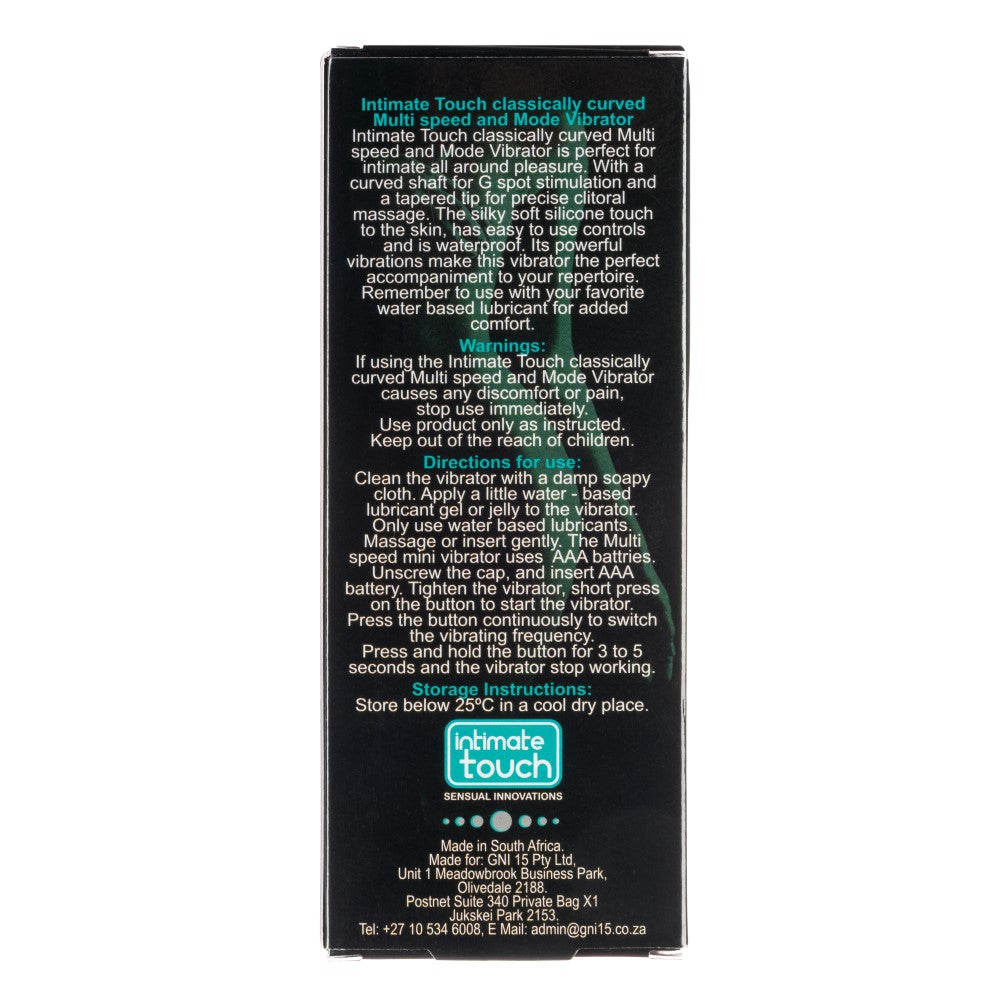 Intimate Touch Classically Curved Vibrator – Elegant Precision Pleasure