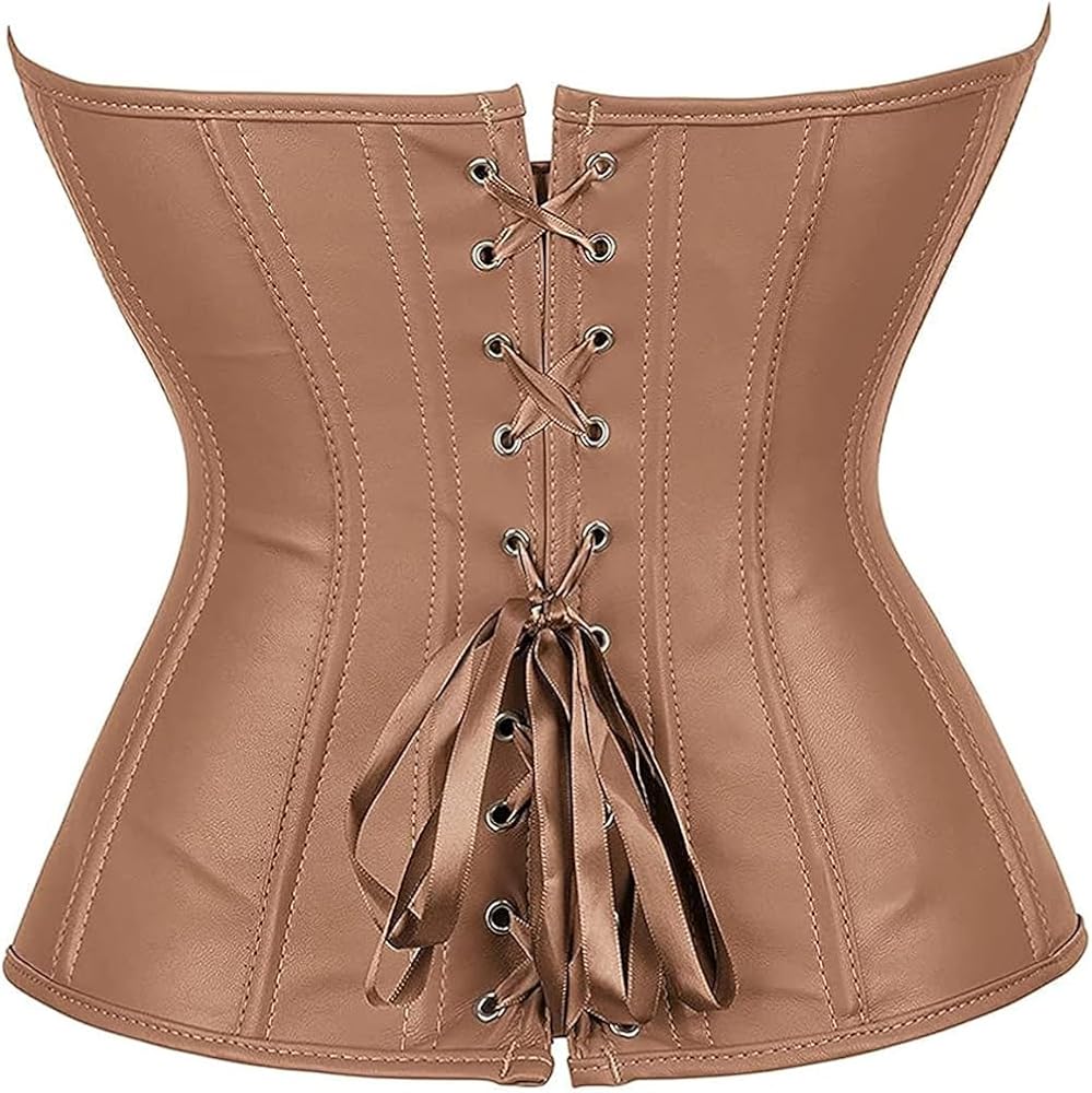 Provocative Pleather Bustier with Front Zip Detail