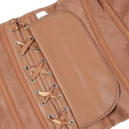 Provocative Pleather Bustier with Front Zip Detail