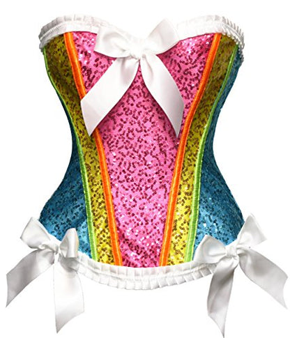 Shine Bright Sequined Rainbow Corset