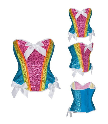 Shine Bright Sequined Rainbow Corset