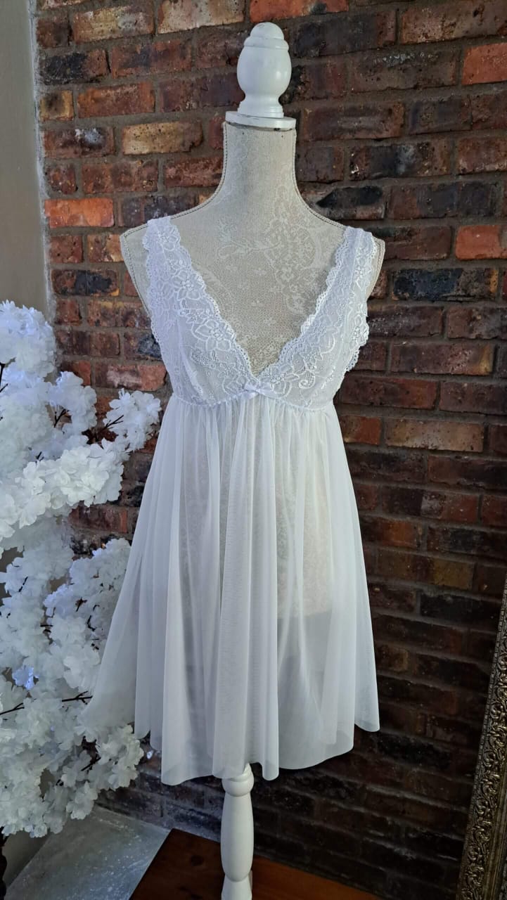 Ethereal Lace Sheer Babydoll