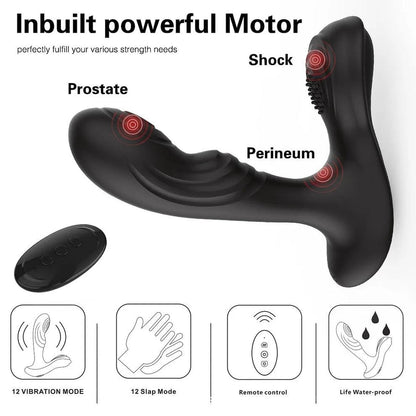 Black Dual Prostate Cordless Rechargeable Vibrator