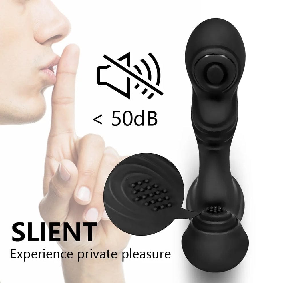 Black Dual Prostate Cordless Rechargeable Vibrator