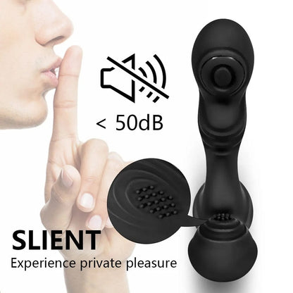 Black Dual Prostate Cordless Rechargeable Vibrator