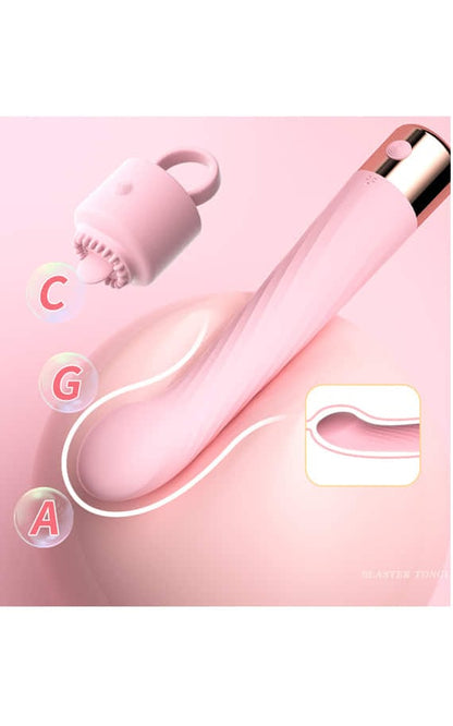 Lilo G Spot with Detachable Finger Tongue Rechargeable Vibrator