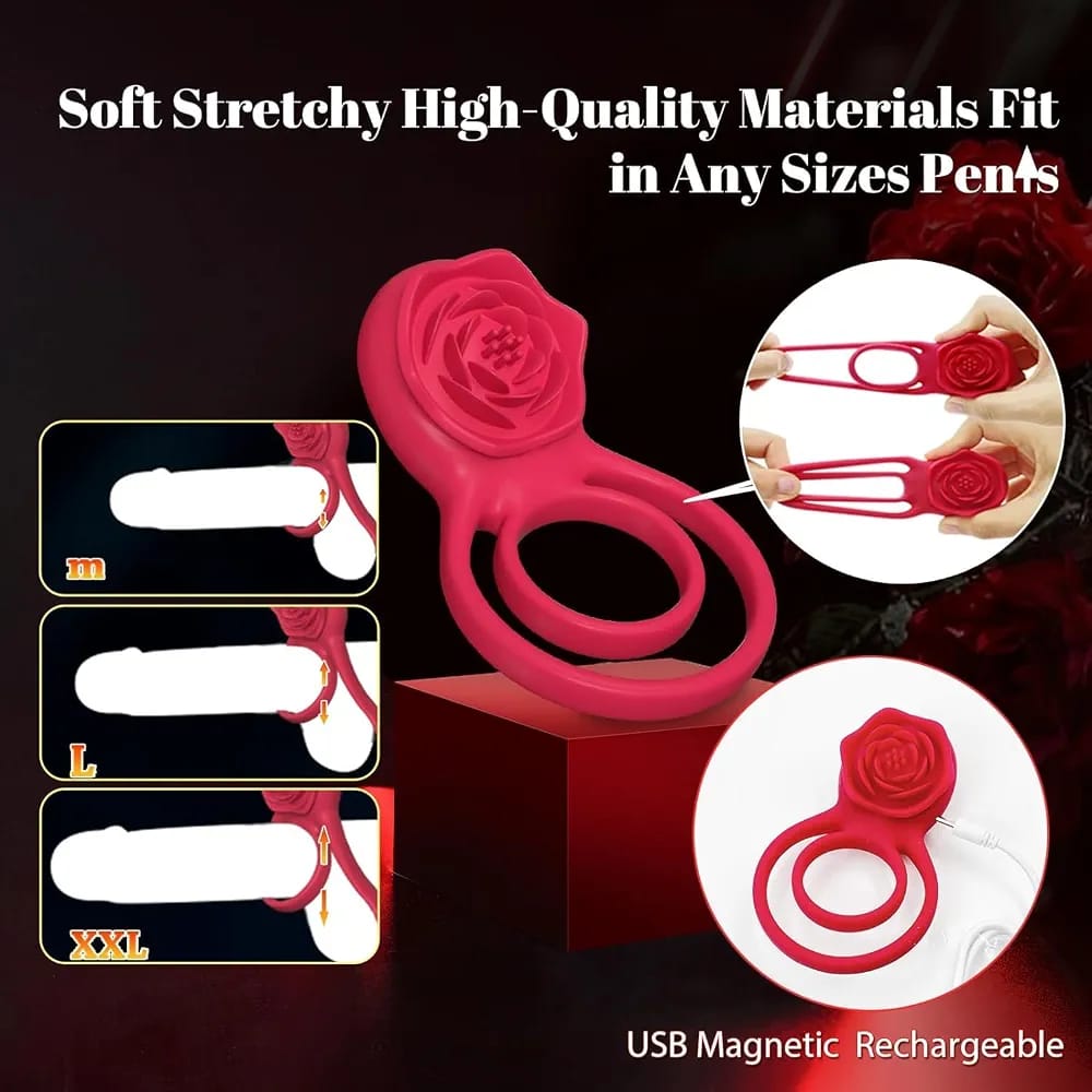 Rose Remote Controlled Rechargeable Cock Ring