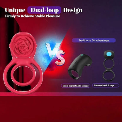 Rose Remote Controlled Rechargeable Cock Ring