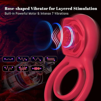 Rose Remote Controlled Rechargeable Cock Ring