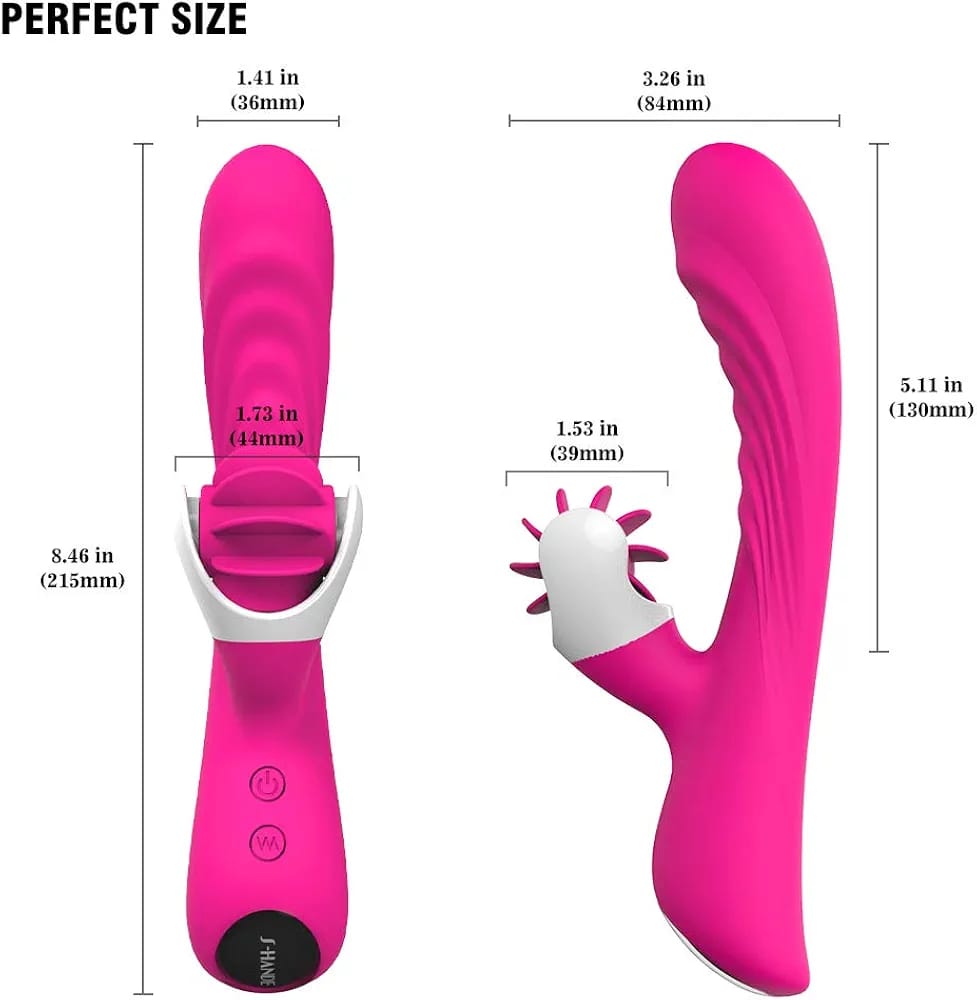 Rabbit Rechargeable Vibrator with Rotating Tongues - Nymph