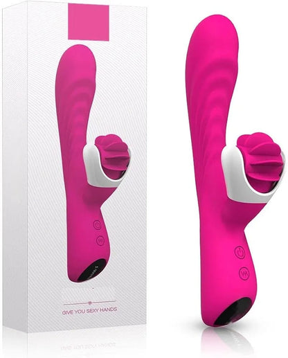 Rabbit Rechargeable Vibrator with Rotating Tongues - Nymph