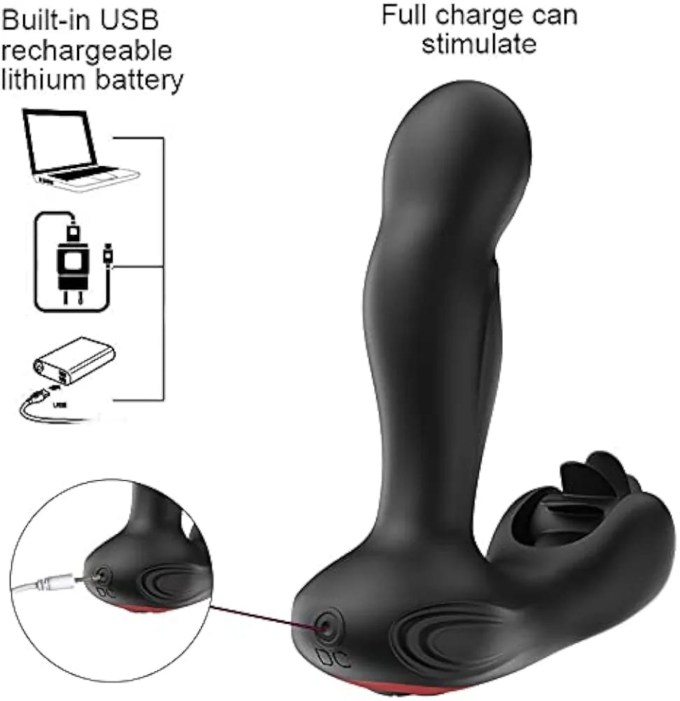 Tongue Spinner & G Spot Heating Remote Rechargeable Vibrator