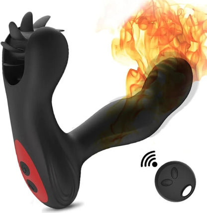 Tongue Spinner & G Spot Heating Remote Rechargeable Vibrator