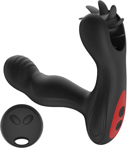 Tongue Spinner & G Spot Heating Remote Rechargeable Vibrator