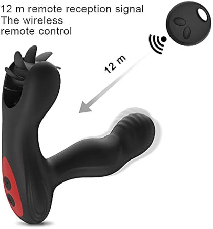 Tongue Spinner & G Spot Heating Remote Rechargeable Vibrator