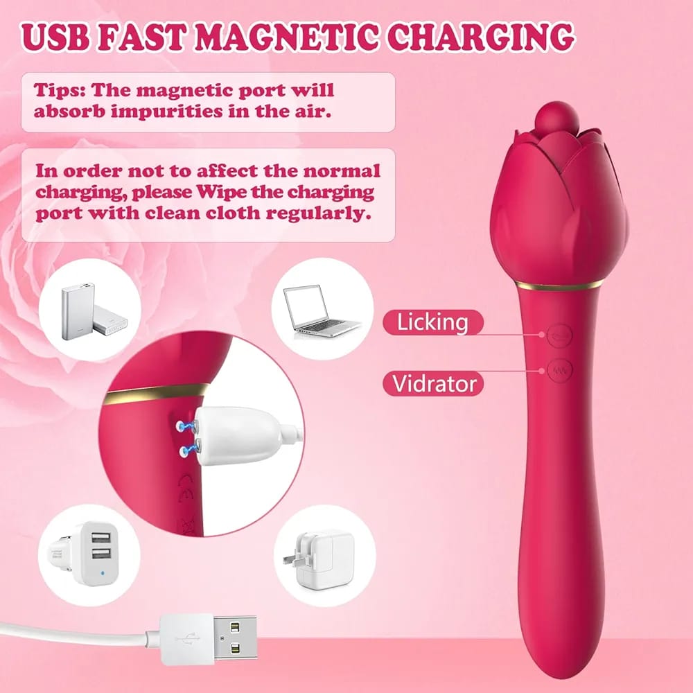 Rose Bud Double Vibrator