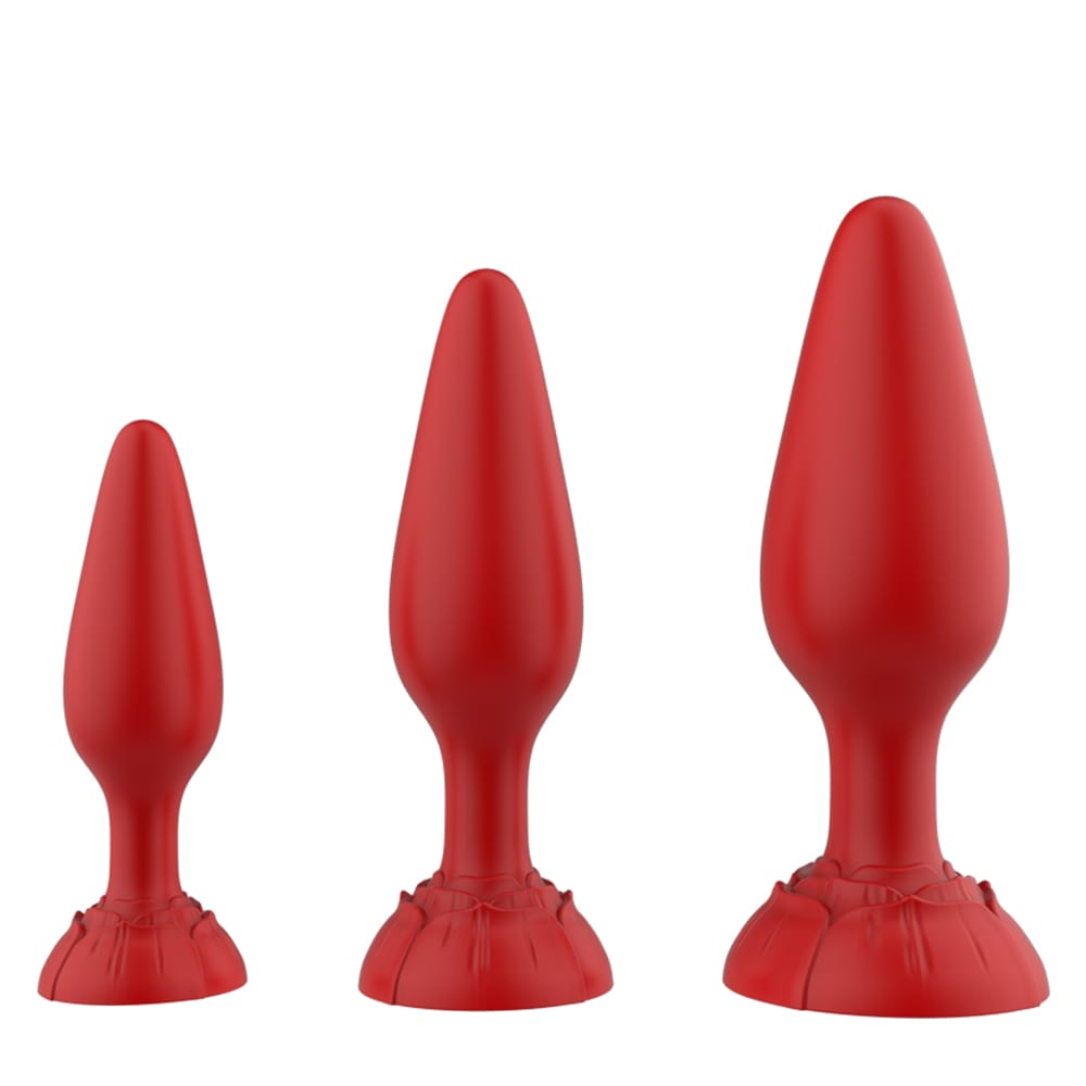 Set of 3 Silicone Butt Plugs
