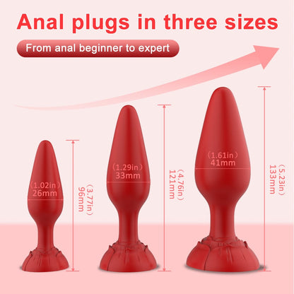 Set of 3 Silicone Butt Plugs