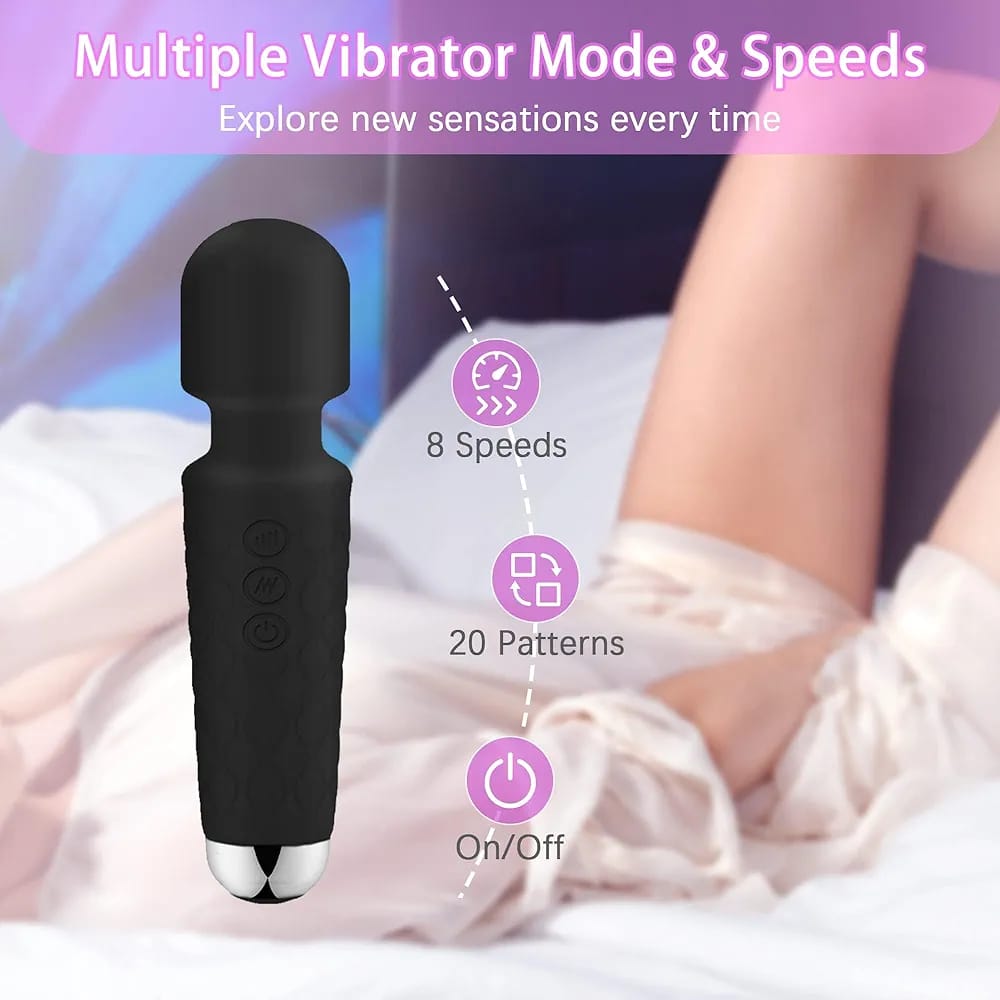 Sleek Powerful Rechargeable 20 Modes Wand