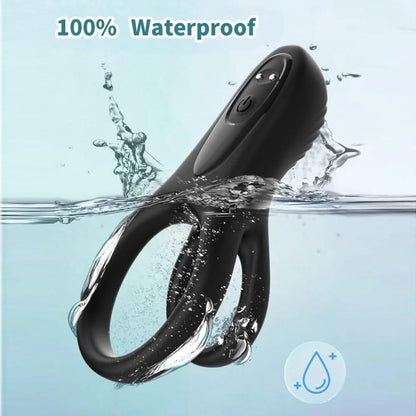 Rechargeable Wireless Double Cock Ring