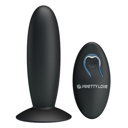 PRETTYLOVE® Remote Control Silicone Anal Vibrator USB Rechargeable Anal Plug with Suction Cup