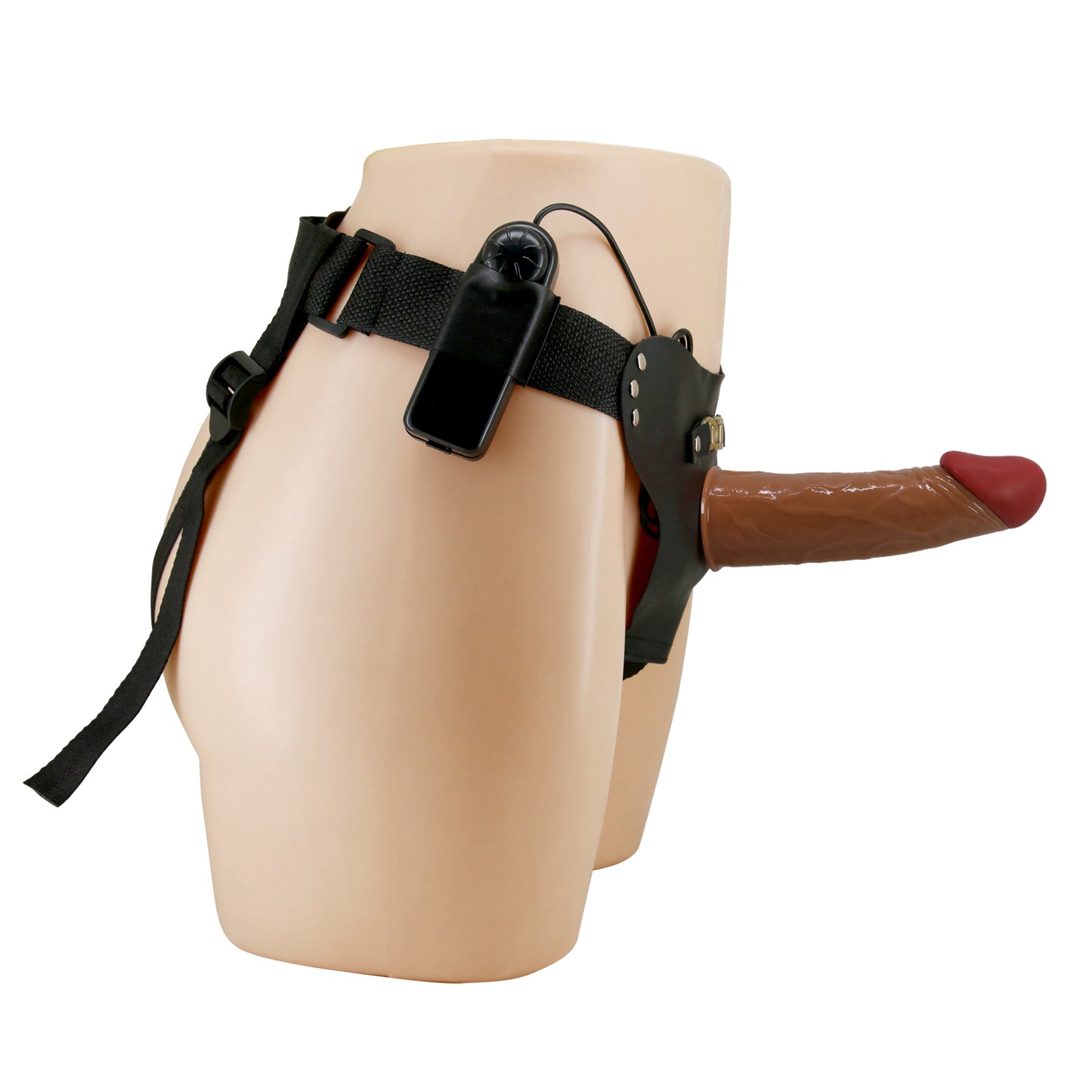 Pretty Love 6.9 Inch Starks Vibrating Strap-On with Harness – Ultimate Couples’ Play