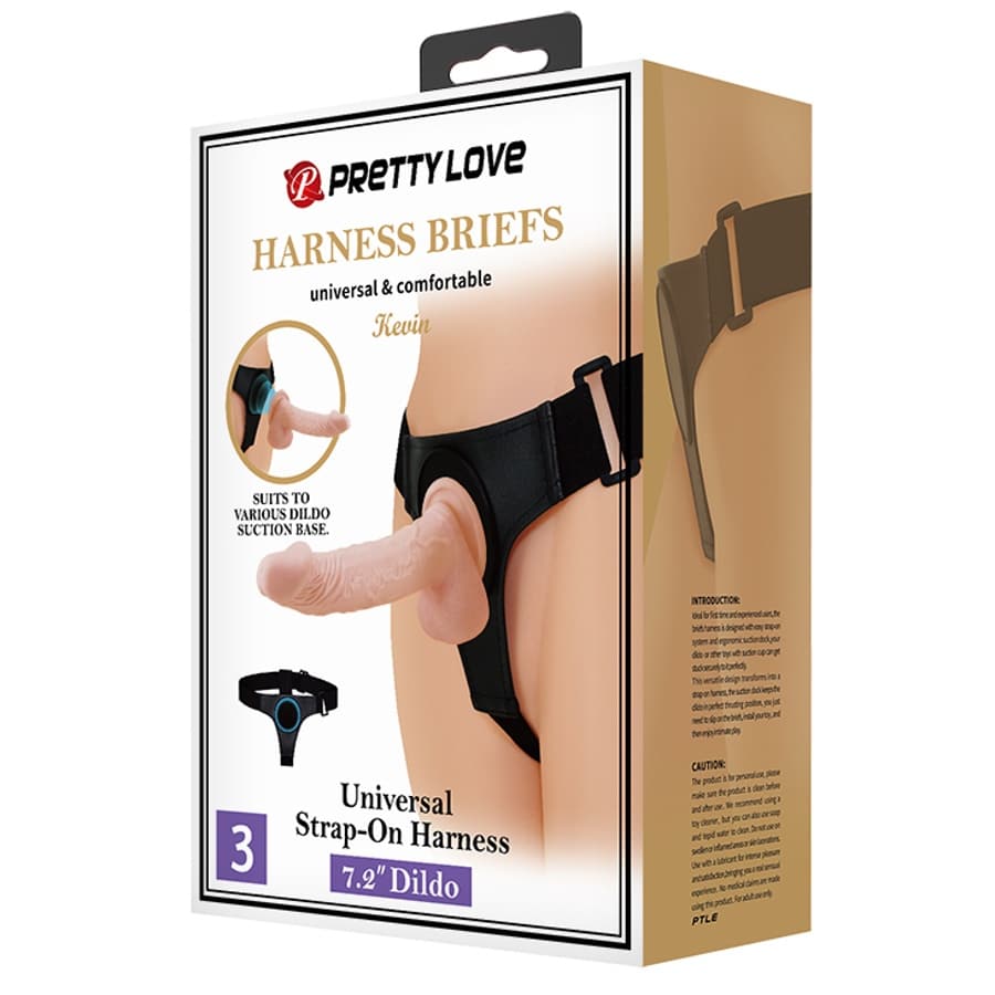 Pretty Love 7.2 Inch Kevin Strap-On with Harness – Ultimate Couples’ Play
