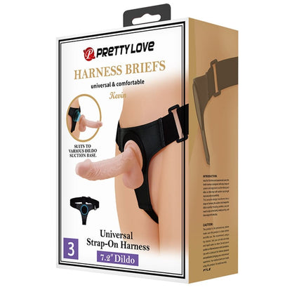Pretty Love 7.2 Inch Kevin Strap-On with Harness – Ultimate Couples’ Play