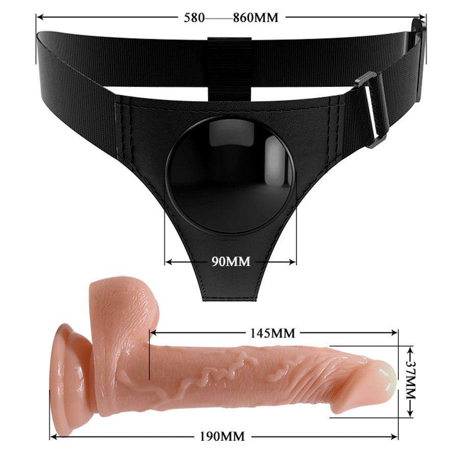 Pretty Love 7.2 Inch Kevin Strap-On with Harness – Ultimate Couples’ Play
