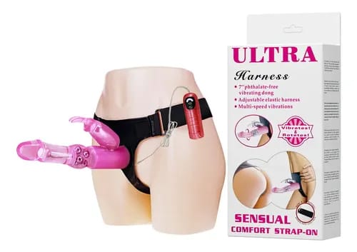 Baile Ultra Passionate Sensual Comfort Vibrating Rabbit Strap-On – Ultimate Couples’ Play