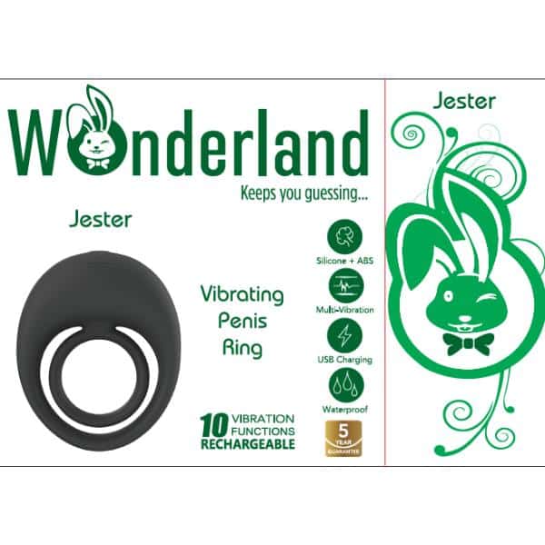Wonderland Jester Rechargeable Vibrating Penis Ring – Enhanced Couples’ Play
