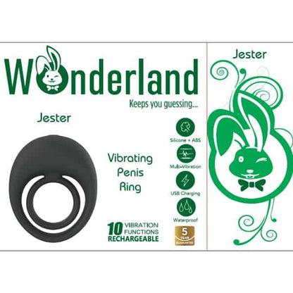 Wonderland Jester Rechargeable Vibrating Penis Ring – Enhanced Couples’ Play