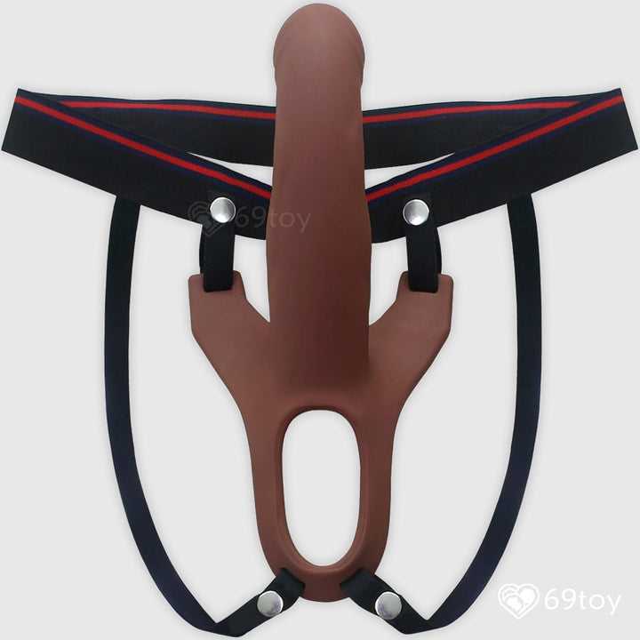 Hollow 5.7 Inch Strap-On – Silicone Curved Dong