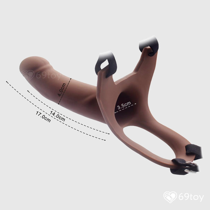 Hollow 5.7 Inch Strap-On – Silicone Curved Dong