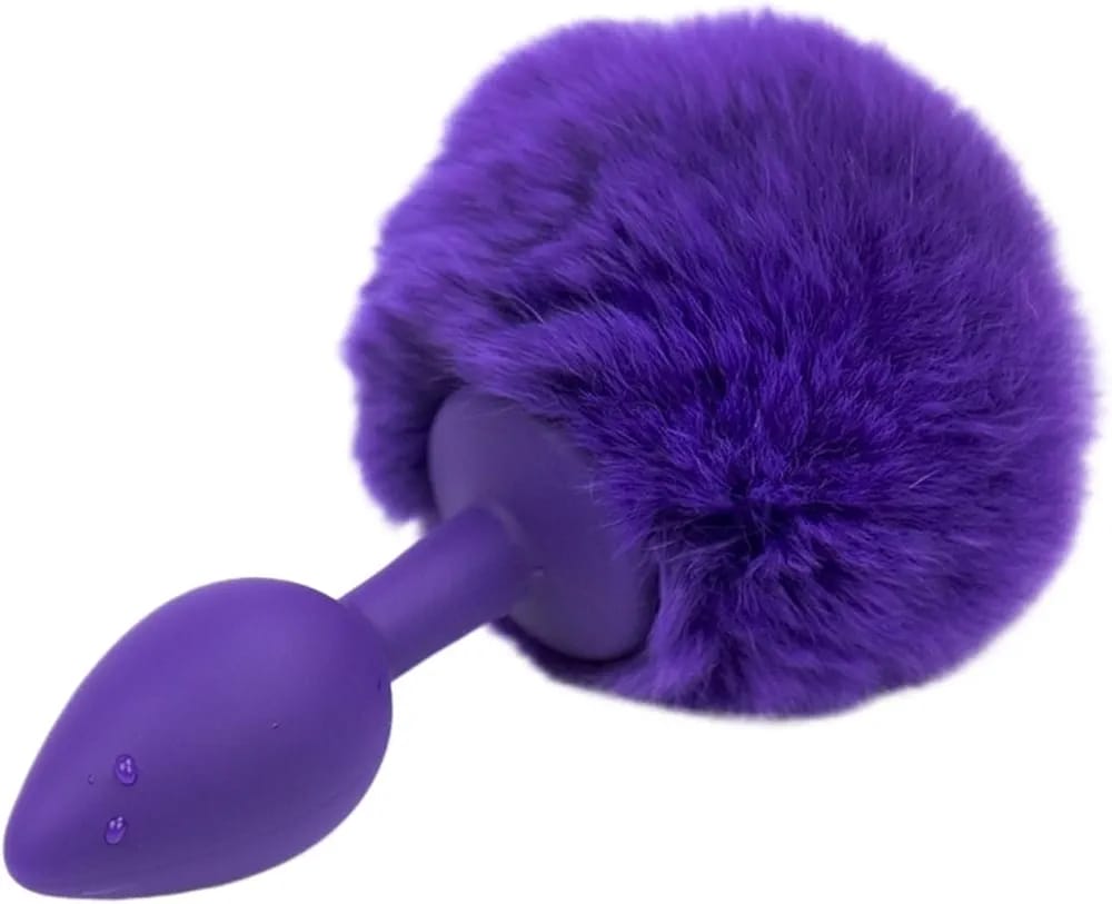 Anal Butt Plug with Fluffy Ball Tail