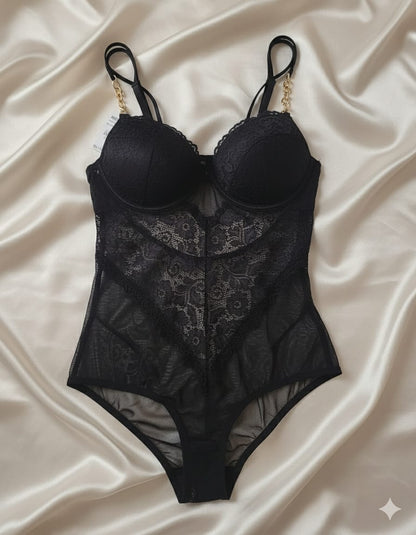 Gilded Desire Lace Teddy