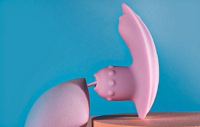 Vaginal Stimulator with Clitoral Tongue Tickler Virator