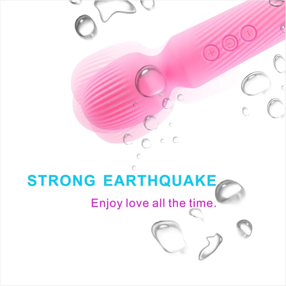Ribbed Rechargeable Wand Massager