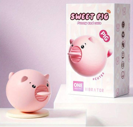 Sweet Piggy Licking Rechargeable Mini Vibrator