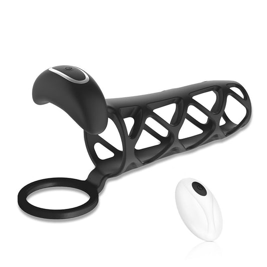Rechargeable Remote Vibrating Cock Cage and Cock Ring