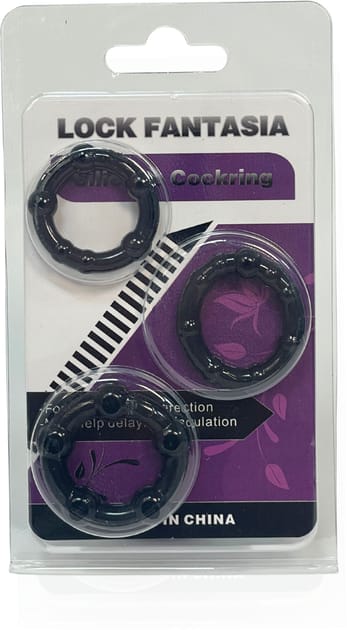 Lock Fantasia 3 Ring Cock Ring Set