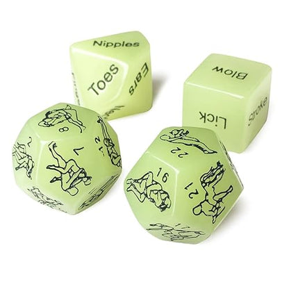Sexy Naught Playful 4 Pack Glow in the Dark Dice