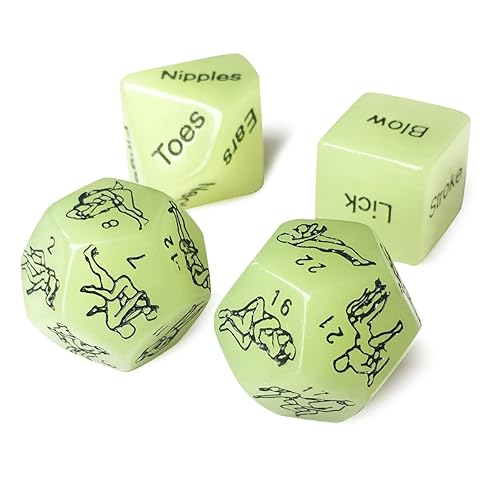 Sexy Naught Playful 4 Pack Glow in the Dark Dice