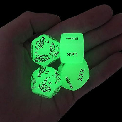 Sexy Naught Playful 4 Pack Glow in the Dark Dice