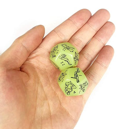 Sexy Naught Playful 4 Pack Glow in the Dark Dice