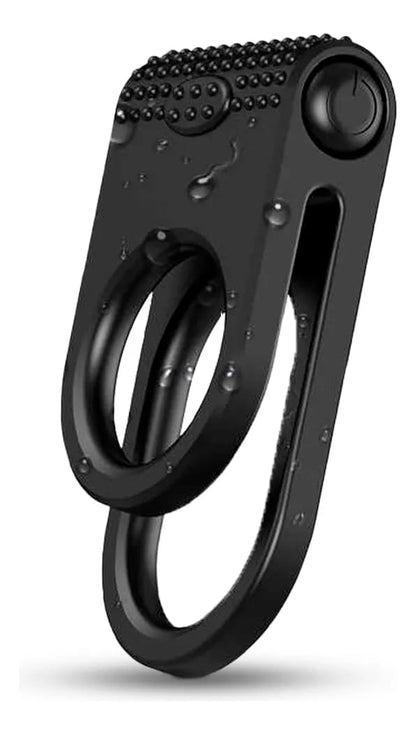 Stay Hard Double Cock Ring with Vibrating Bullet